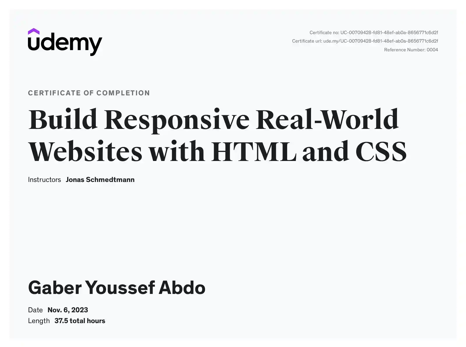 HTML & CSS for Web Design and Development Professional Certificate